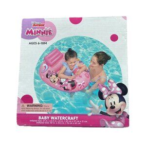 Disney Jr Minnie Mouse Baby Watercraft Float Swimming Pool Seat Tube 6-18 Months